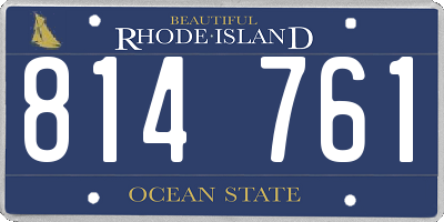 RI license plate 814761