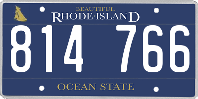 RI license plate 814766