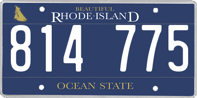 RI license plate 814775