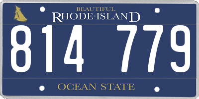 RI license plate 814779