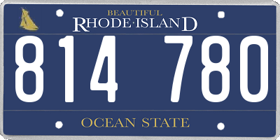 RI license plate 814780