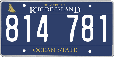 RI license plate 814781