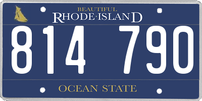 RI license plate 814790