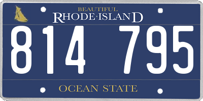 RI license plate 814795