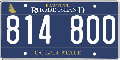 RI license plate 814800