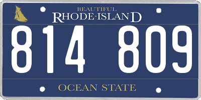 RI license plate 814809