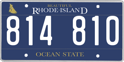 RI license plate 814810