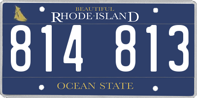 RI license plate 814813
