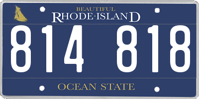 RI license plate 814818