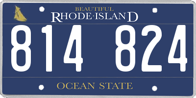 RI license plate 814824