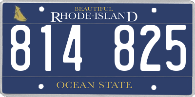 RI license plate 814825