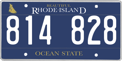 RI license plate 814828