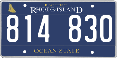RI license plate 814830