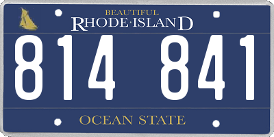 RI license plate 814841