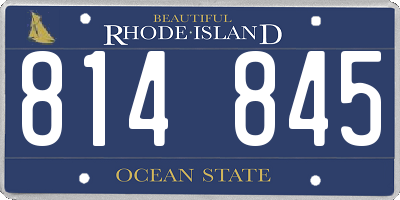 RI license plate 814845