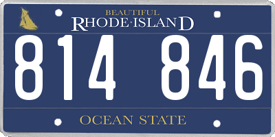 RI license plate 814846