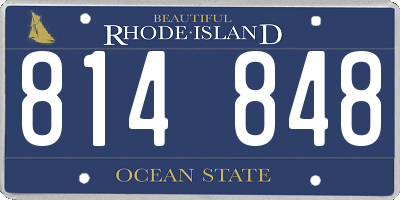 RI license plate 814848