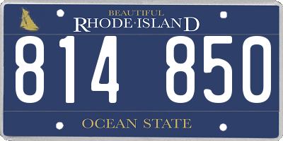 RI license plate 814850
