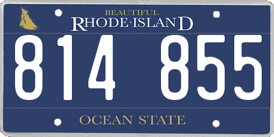 RI license plate 814855