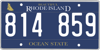 RI license plate 814859