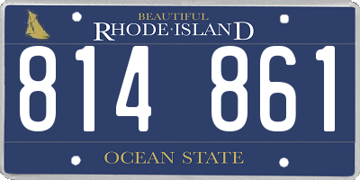 RI license plate 814861