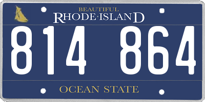 RI license plate 814864