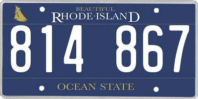 RI license plate 814867