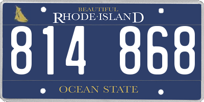 RI license plate 814868