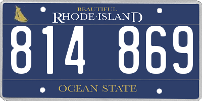 RI license plate 814869