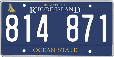 RI license plate 814871