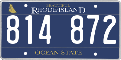 RI license plate 814872