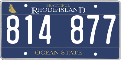 RI license plate 814877