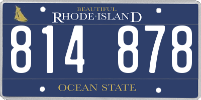 RI license plate 814878