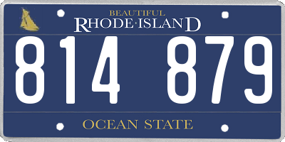 RI license plate 814879