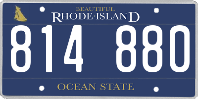 RI license plate 814880