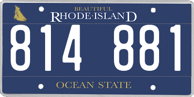 RI license plate 814881
