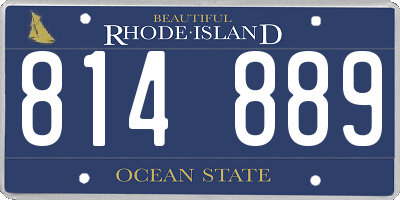 RI license plate 814889