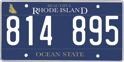 RI license plate 814895