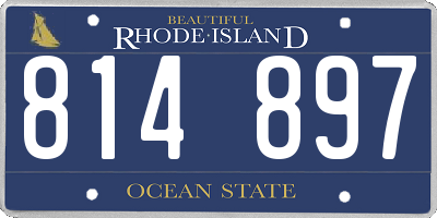RI license plate 814897