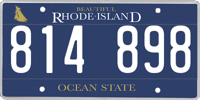 RI license plate 814898