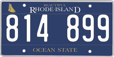 RI license plate 814899