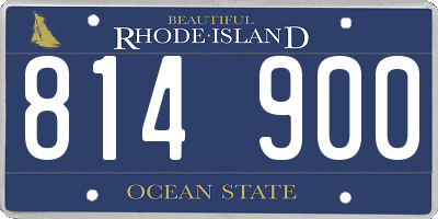 RI license plate 814900