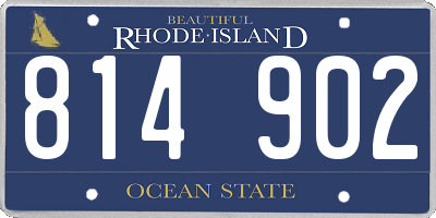 RI license plate 814902