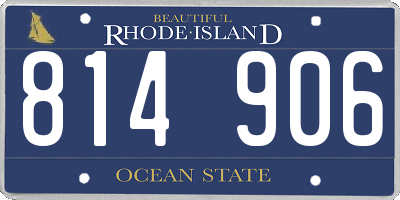 RI license plate 814906