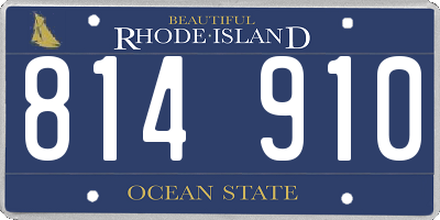 RI license plate 814910