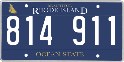 RI license plate 814911