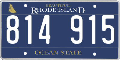 RI license plate 814915
