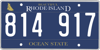 RI license plate 814917