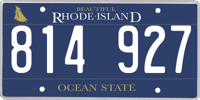 RI license plate 814927