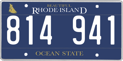 RI license plate 814941